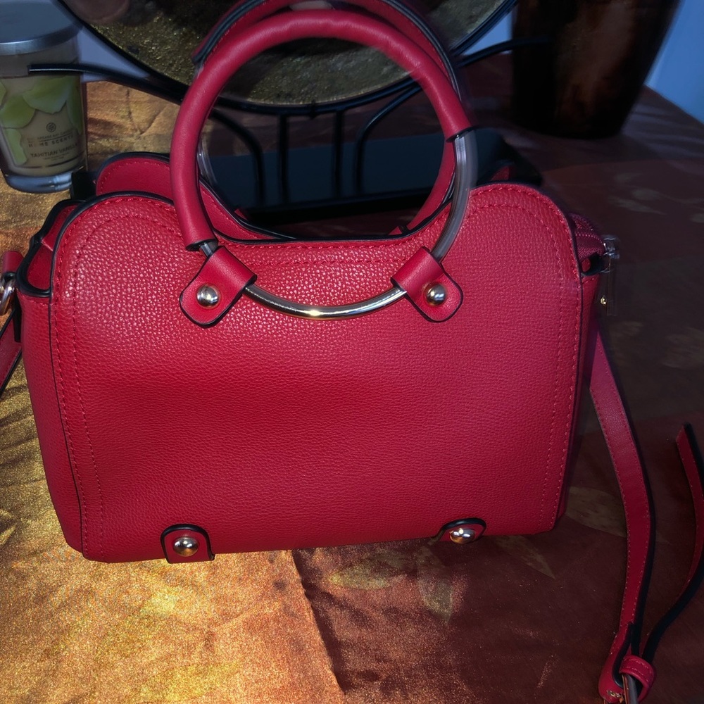 Red handbag